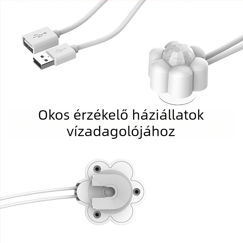 Kisállat vízadagoló intelligens érzékelő infravörös radar indukciós macska közelében automatikus folyóvíz etetése energiatakarékos némítás