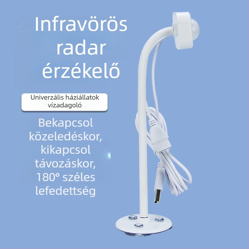 Kisállat vízadagoló intelligens érzékelő infravörös radar indukciós macska közelében automatikus folyóvíz etetése energiatakarékos némítás
