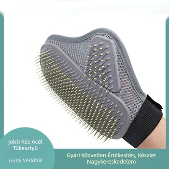 Kutya Fürdőkesztyűk Masszázskesztyűk Fürdőkefe Eltávolítja a Lebegő Szőrt Kutya Gyengéd Tűfésű Kesztyűk