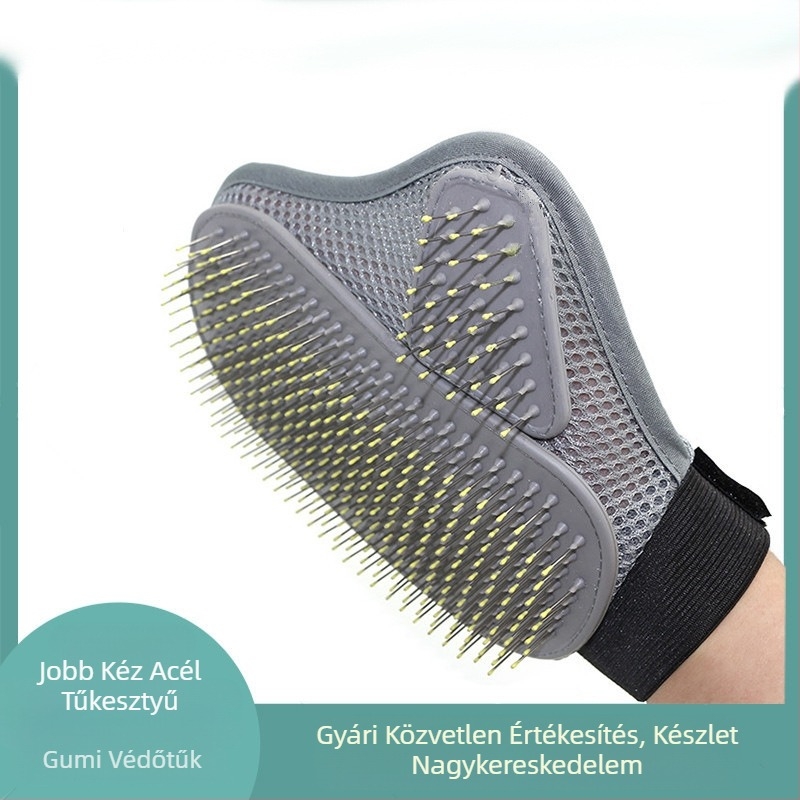 Kutya Fürdőkesztyűk Masszázskesztyűk Fürdőkefe Eltávolítja a Lebegő Szőrt Kutya Gyengéd Tűfésű Kesztyűk