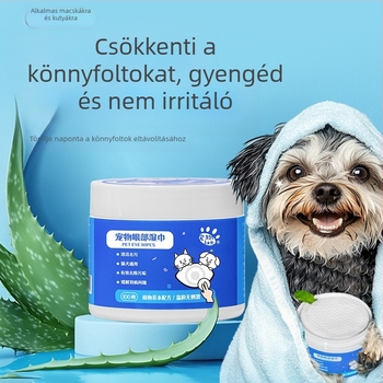 Kisállat elnök szemtisztító kendők Könnyeltávolító nedves törlőkendők Macskaszem törlőkendők Könnyeltávolító szemszennyeződés eltávolítása