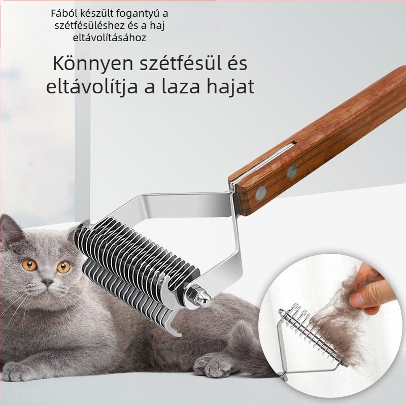 Kutya sorfésű aranyszőrű teddy csomós nyitóvágó csomós fésű csomómentes szőrtelenítés és lebegő szőrtelenítés műfésű kisállat fésű