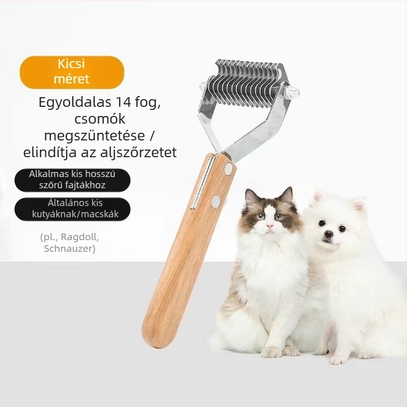 Kutya sorfésű aranyszőrű teddy csomós nyitóvágó csomós fésű csomómentes szőrtelenítés és lebegő szőrtelenítés műfésű kisállat fésű