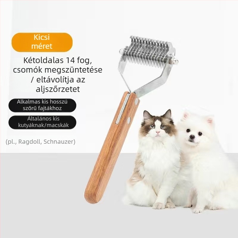 Kutya sorfésű aranyszőrű teddy csomós nyitóvágó csomós fésű csomómentes szőrtelenítés és lebegő szőrtelenítés műfésű kisállat fésű