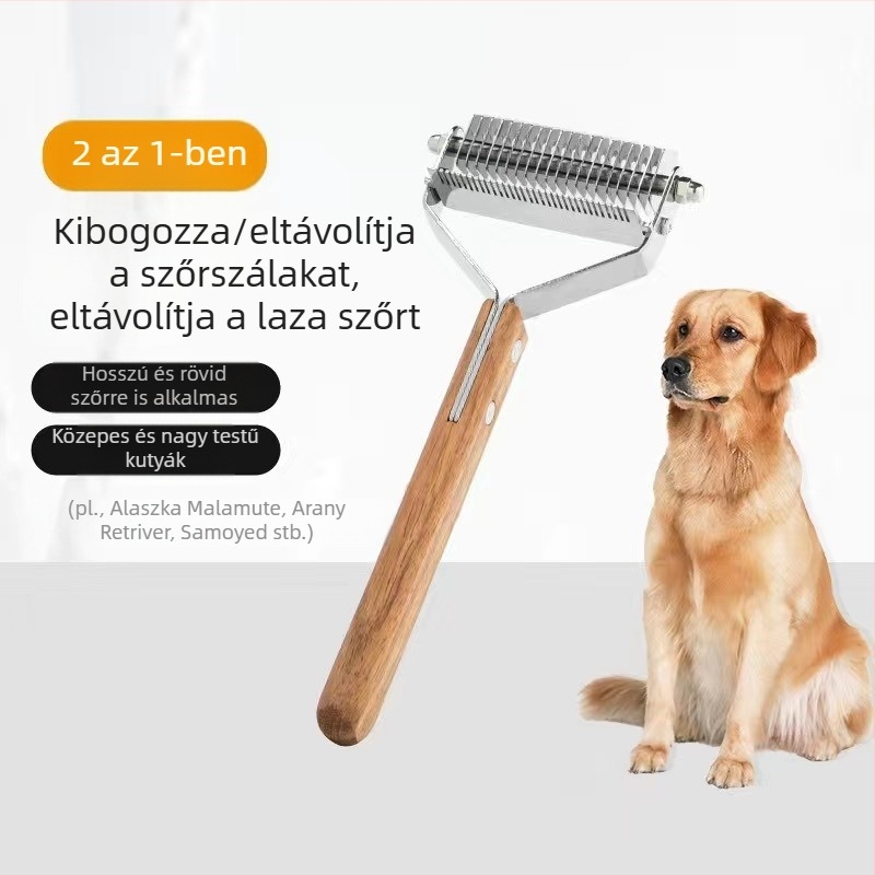 Kutya sorfésű aranyszőrű teddy csomós nyitóvágó csomós fésű csomómentes szőrtelenítés és lebegő szőrtelenítés műfésű kisállat fésű