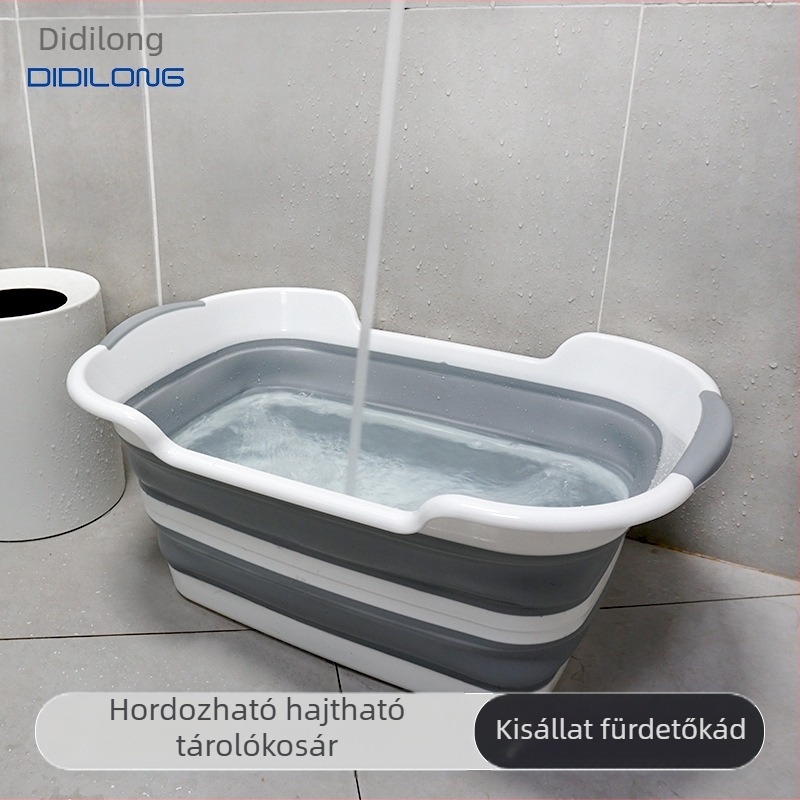 Többfunkciós összecsukható gyermek fürdőkád kreatív összecsukható piszkos kosár háztartási kisállat fürdőkád vegyes tároló kosár