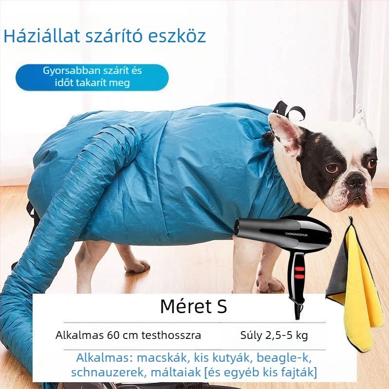 Kisállat szárítózsák, szőrfújó műtárgy, macska, kutya, mackó szárítódoboz, kis- és nagyméretű kutyáknak, fürdető, szárítózsák kellékek