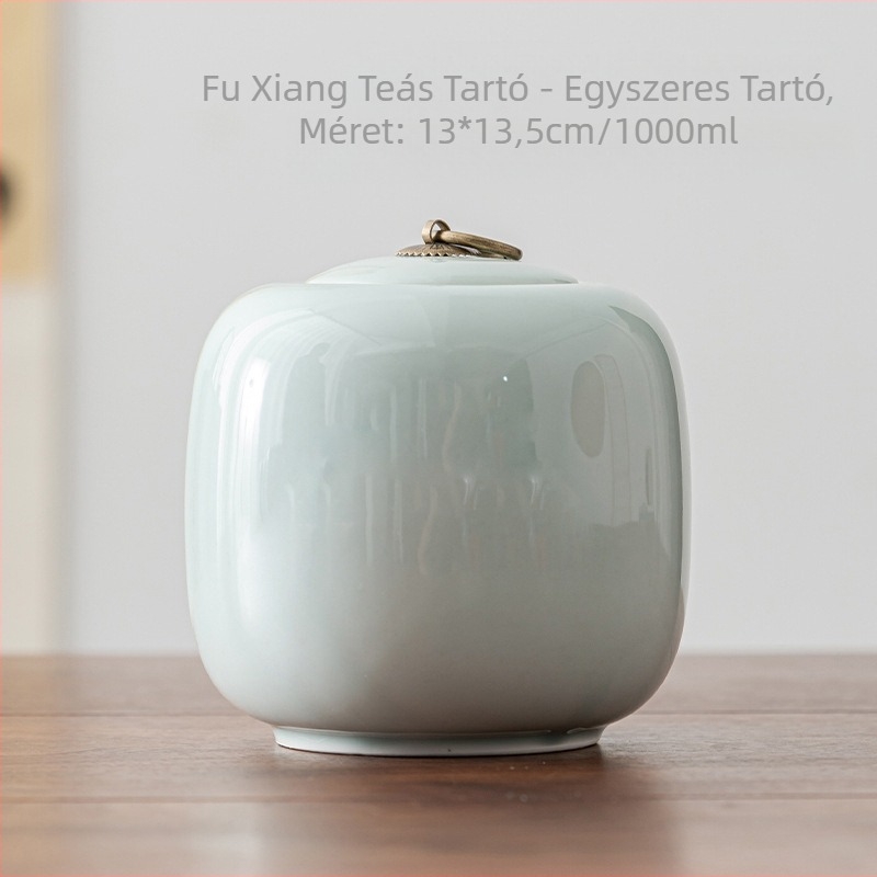 Celadon teásdobozok kerámia nagy fél Jin fekete tea zöld tea univerzális lezárt dobozok tea csomagoló doboz ajándék logó