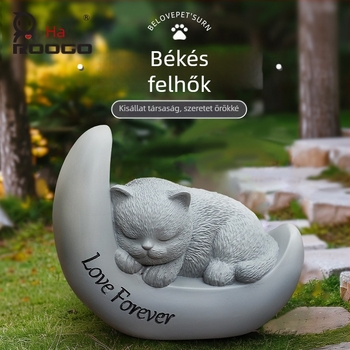 Határokon átnyúló állati gyanta utánzatú kő kisállat emlék urna angyal kutya macska kisállat hamvasztó doboz nagykereskedelem