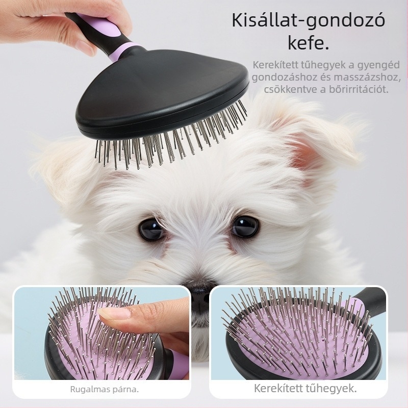 Állatfésű macskáknak a lebegő szőr eltávolítására, Csomófésű, Kutyaszőr-kihúzó kétoldalas fésű, Bolhafésű, Állatápolási kellékek