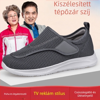 Lélegző, szélesített cipők időseknek, női középkorú és idős cipők duzzadt lábakra, hüvelykujj valgusra, duzzadt kövér lábakra, anyai cipők, cukorbarát cipők