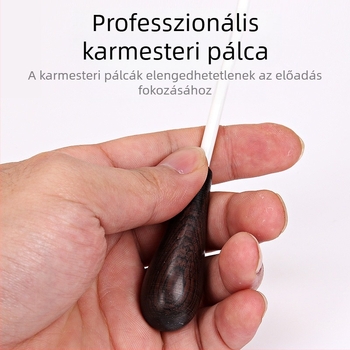 Ébenfa fogantyú koncertpálca parancssor zenepálca színpadi előadás profi pálca