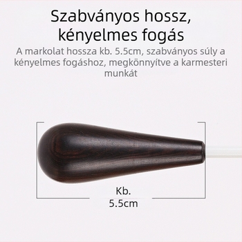 Ébenfa fogantyú koncertpálca parancssor zenepálca színpadi előadás profi pálca