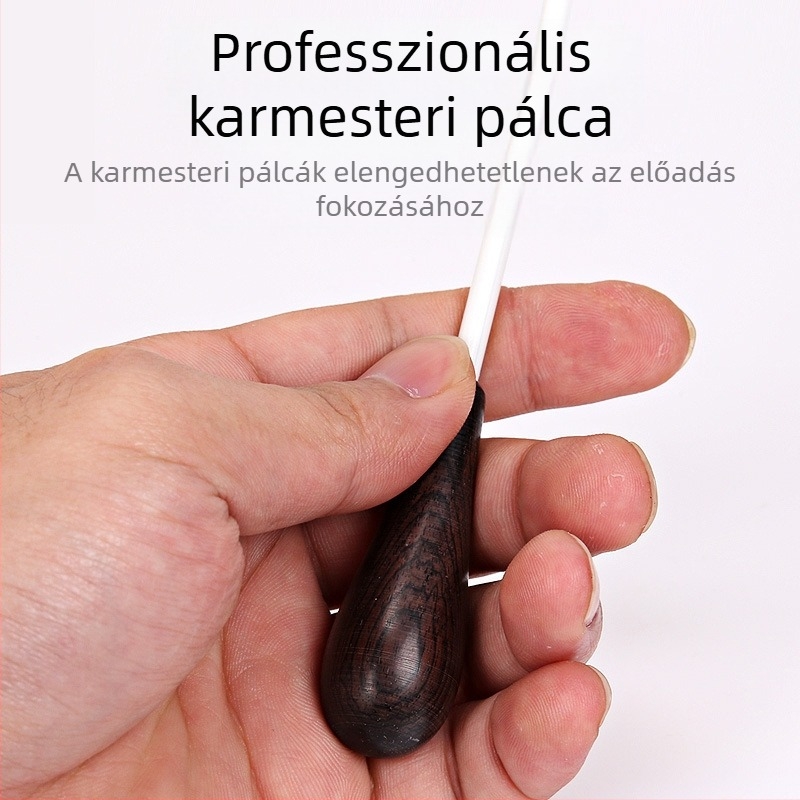 Ébenfa fogantyú koncertpálca parancssor zenepálca színpadi előadás profi pálca