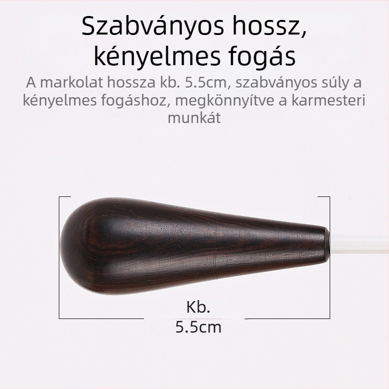 Ébenfa fogantyú koncertpálca parancssor zenepálca színpadi előadás profi pálca