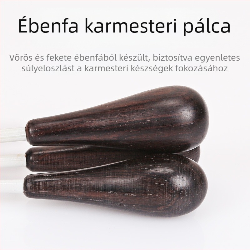Ébenfa fogantyú koncertpálca parancssor zenepálca színpadi előadás profi pálca