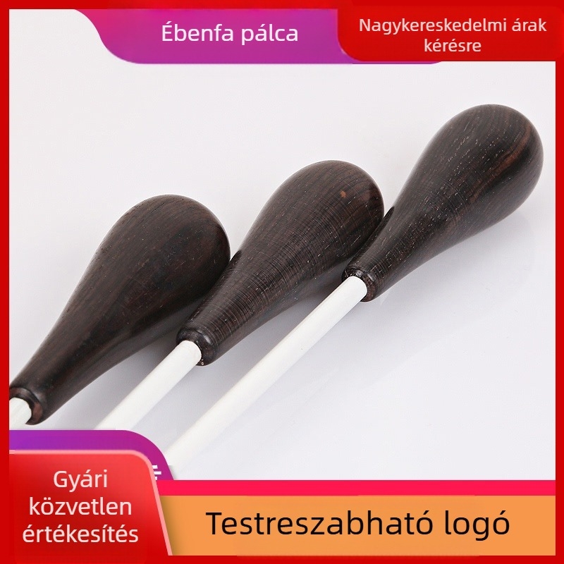 Ébenfa fogantyú koncertpálca parancssor zenepálca színpadi előadás profi pálca