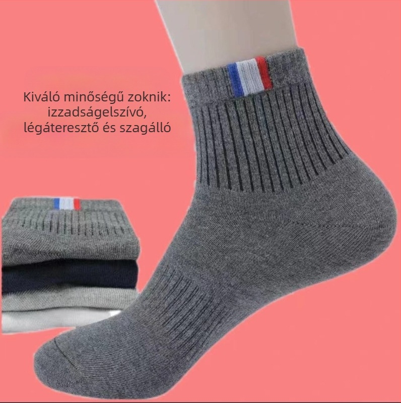 Férfi félvádlábas zokni, őszi és téli fazon, hosszú zokni, szagtalanító, divatos kosárlabda sportzokni, lélegző, izzadságelnyelő férfi zokni