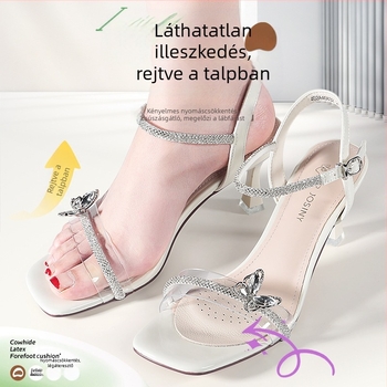 Szandálok Csúszásgátló betét Női Magassarkú Szandálok Lábfejvédő Fájdalomcsillapító Izzadásgátló Csúszásgátló Méretcsökkentett Öntapadós Marhabőr Félméretű betét Nyári