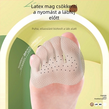 Szandálok Csúszásgátló betét Női Magassarkú Szandálok Lábfejvédő Fájdalomcsillapító Izzadásgátló Csúszásgátló Méretcsökkentett Öntapadós Marhabőr Félméretű betét Nyári