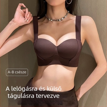 Női alsónemű kis mellű push-up nagy húzódzkodásos megereszkedésgátló összecsukott melltartó állítható acélgyűrűs nyommentes melltartó