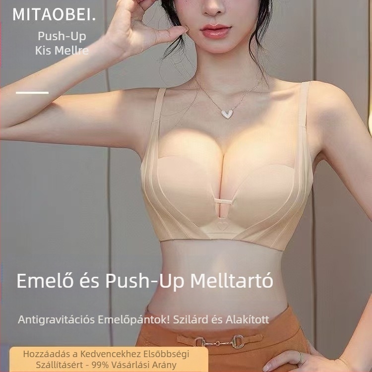 Új Litching alsónemű női kis mellkasú push-up megereszkedésgátló puha tartású bemutató felső tartás lélegző varratmentes melltartó