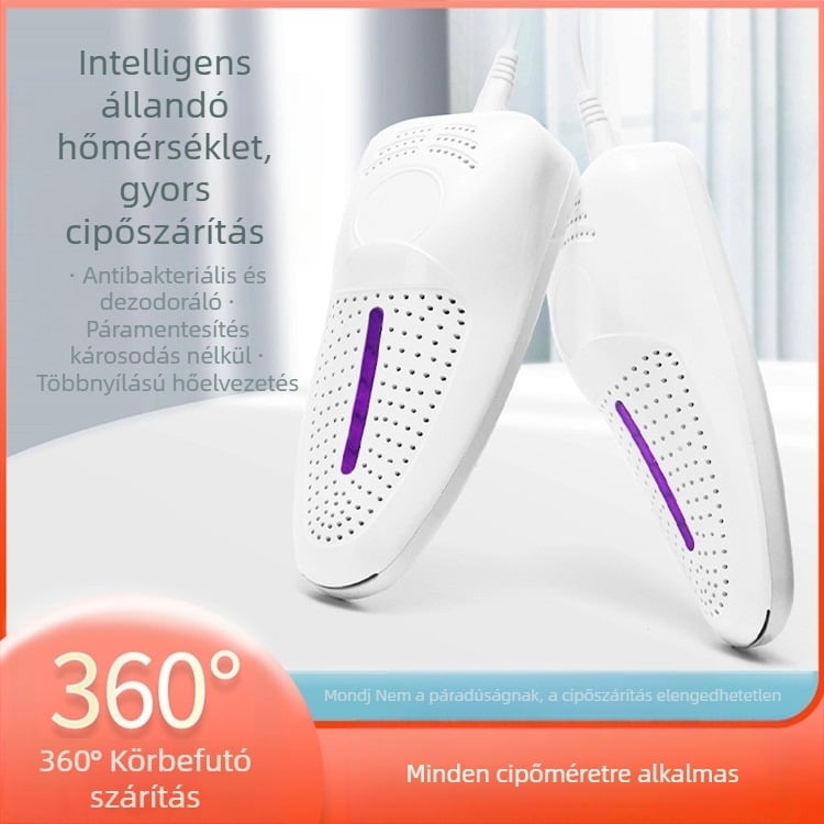 Cipőszárító Cipőszárító Cipőmelegítő Cipősütő Szagtalanítás Sterilizálás Szivárgásmentes Lángálló anyag Állandó hőmérsékletű fűtés