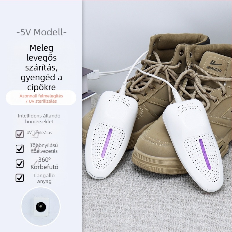 Cipőszárító Cipőszárító Cipőmelegítő Cipősütő Szagtalanítás Sterilizálás Szivárgásmentes Lángálló anyag Állandó hőmérsékletű fűtés