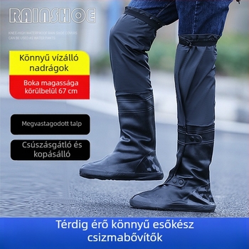 Csúszásmentes, vastagított, kopásálló, térdig érő esőkabát, vízálló férfi és női lovaglóvízi nadrág, egyrészes, határokon átnyúló szállítással