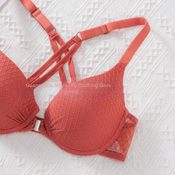 Határokon átnyúló, plus size európai és amerikai Temu melltartó merevítővel, elülső kapoccsal, fokozott tartást biztosító, keresztbe húzott hátú kialakítással, hát nélküli, kiemeli a kebleket