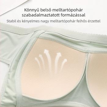 Határokon átnyúló, új, plus size, kényelmes, lélegző, csúszós, könnyű, cső nélküli alsónemű acélgyűrű nélkül, ráncokkal, gyönyörű hátul, acélgyűrű nélküli melltartó