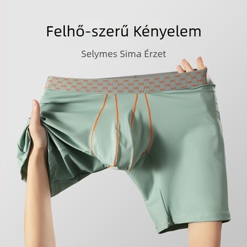 Amazon férfi ötpontos nadrág, kontrasztos színű, jégselyem, középderekú, lélegző, kopásálló, plus size boxeralsó