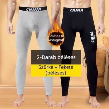 Férfi téli, polár bélésű, vastagított, plus size tinédzser meleg nadrág, Boys de Velvet, szűk alsónemű