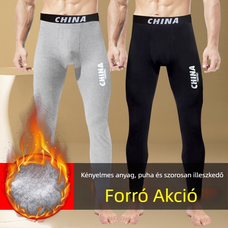 Férfi téli, polár bélésű, vastagított, plus size tinédzser meleg nadrág, Boys de Velvet, szűk alsónemű