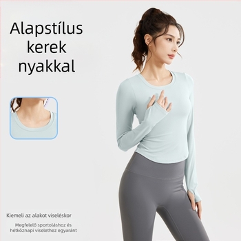 Juyitang új, meztelen, vékony, jógaruha, vékony, rugalmas, lélegző, fitnesz, futó, szabadidős fitneszruha