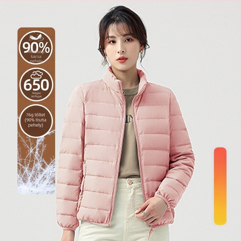 Új nemzeti szabvány] Férfi és női pehelykabát, könnyű, állógallérral, 6001 hideg elleni védelemmel