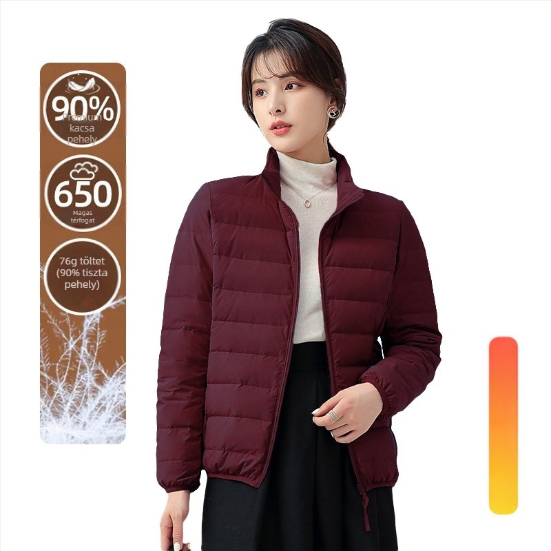 Új nemzeti szabvány] Férfi és női pehelykabát, könnyű, állógallérral, 6001 hideg elleni védelemmel