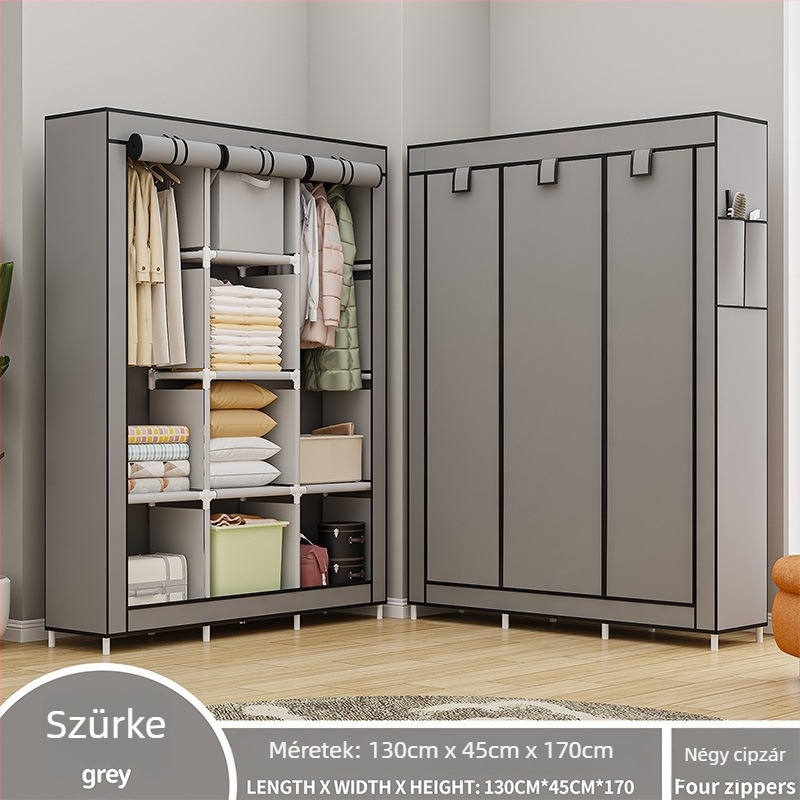 Dél-amerikai legkelendőbb multifunkcionális pormentes ruhásszekrény otthoni hálószoba gardróbszekrény barkácsolás összeszerelési tárolószekrény tároló