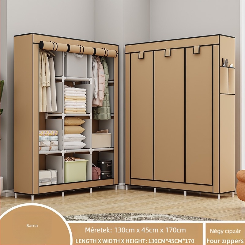 Dél-amerikai legkelendőbb multifunkcionális pormentes ruhásszekrény otthoni hálószoba gardróbszekrény barkácsolás összeszerelési tárolószekrény tároló