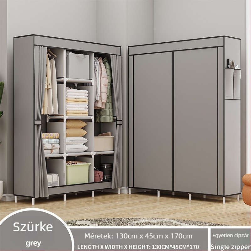 Dél-amerikai legkelendőbb multifunkcionális pormentes ruhásszekrény otthoni hálószoba gardróbszekrény barkácsolás összeszerelési tárolószekrény tároló