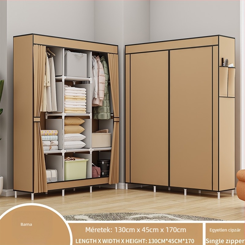 Dél-amerikai legkelendőbb multifunkcionális pormentes ruhásszekrény otthoni hálószoba gardróbszekrény barkácsolás összeszerelési tárolószekrény tároló