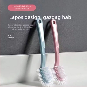 Ötoldalú cipőkefe háztartási hosszú nyelű cipőmosó speciális műtárgy multifunkcionális tisztítókefe univerzális, holtszög nélküli tisztítókefe