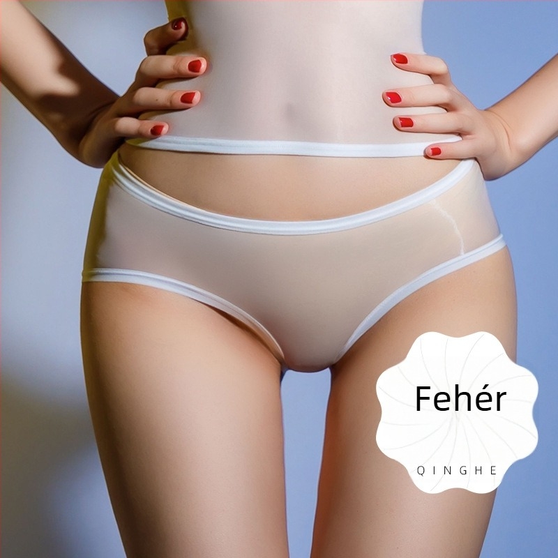 Olajos, ultravékony, varrás nélküli boxeralsó nőknek, fényes, szexi, nyitott ágyékú, selymes, átlátszó alsónemű, harisnya, szexi fehérnemű