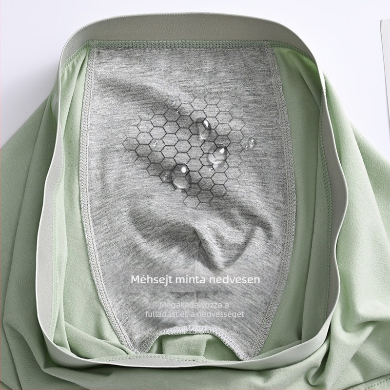 Yalu férfi pamut boxer brief – lélegző, antibakteriális, izzadságot felszívó, középmagas derékhossz, egyszínű, nagy méret