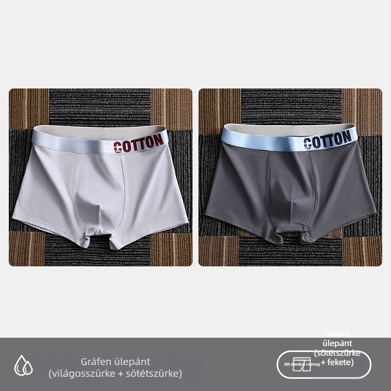 Yalu férfi pamut boxer brief – lélegző, antibakteriális, izzadságot felszívó, középmagas derékhossz, egyszínű, nagy méret