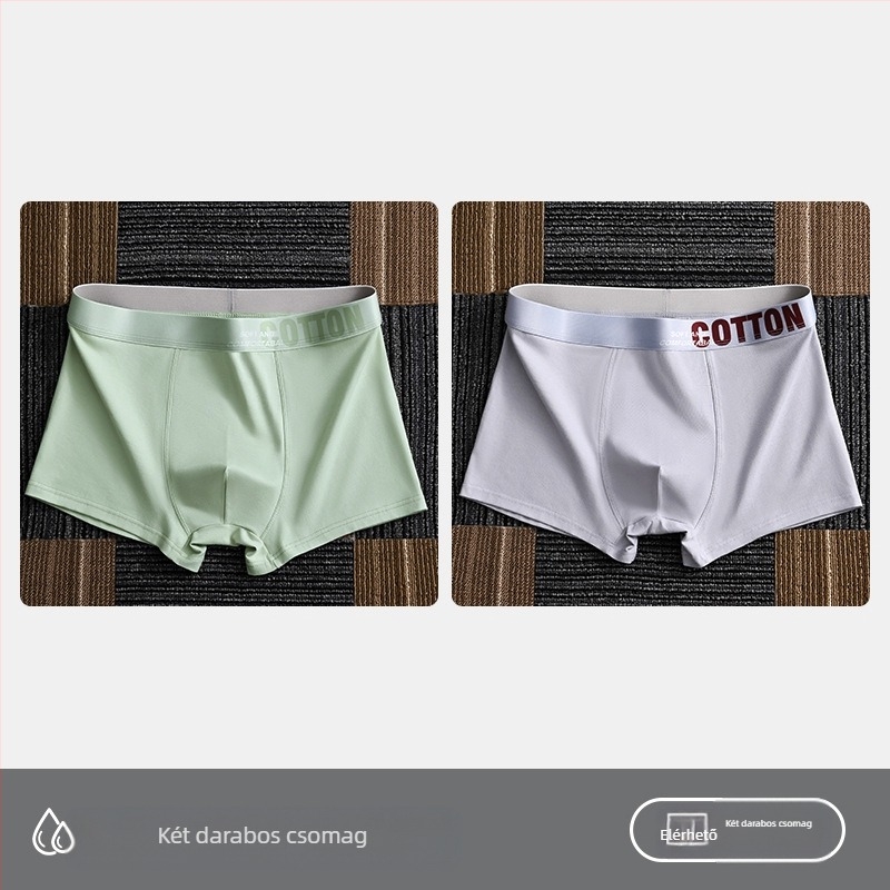 Yalu férfi pamut boxer brief – lélegző, antibakteriális, izzadságot felszívó, középmagas derékhossz, egyszínű, nagy méret