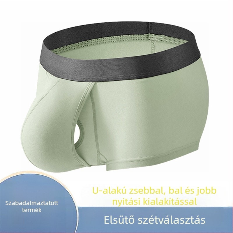 Space Capsule férfi lövésálló, különálló alsónemű, férfi U-konvex, nagy tasakos, modális, személyre szabott, kényelmes, lélegző boxeralsó