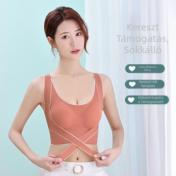 Kis mellkasú push-up sportmelltartó, egyrészes, gyönyörű hátsó alsónemű, megereszkedésgátló felsőrész, összeomló kiegészítő, melltartó, varrás nélküli mellénymelltartó