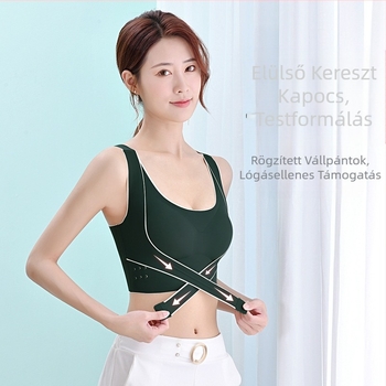 Kis mellkasú push-up sportmelltartó, egyrészes, gyönyörű hátsó alsónemű, megereszkedésgátló felsőrész, összeomló kiegészítő, melltartó, varrás nélküli mellénymelltartó