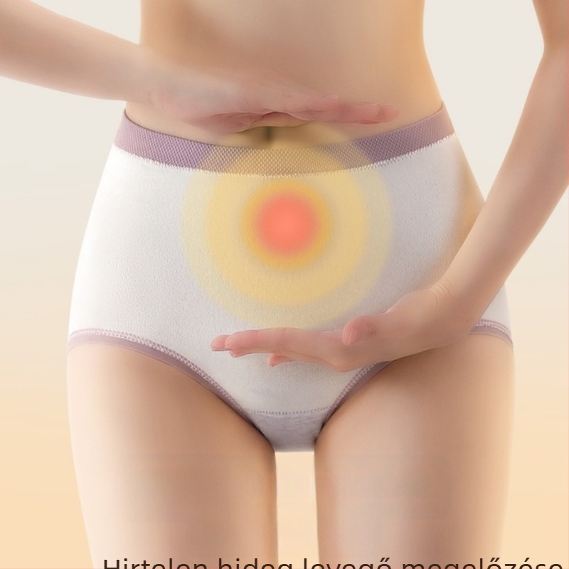 Polár bélésű női őszi-téli pamut magas derekú hasösszehúzó csípőemelő has derékvédő meleg hidegálló alsónadrág